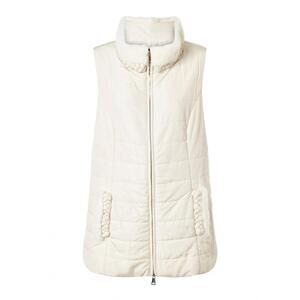 NEW DIOMI women's mink braided nylon vest in off white